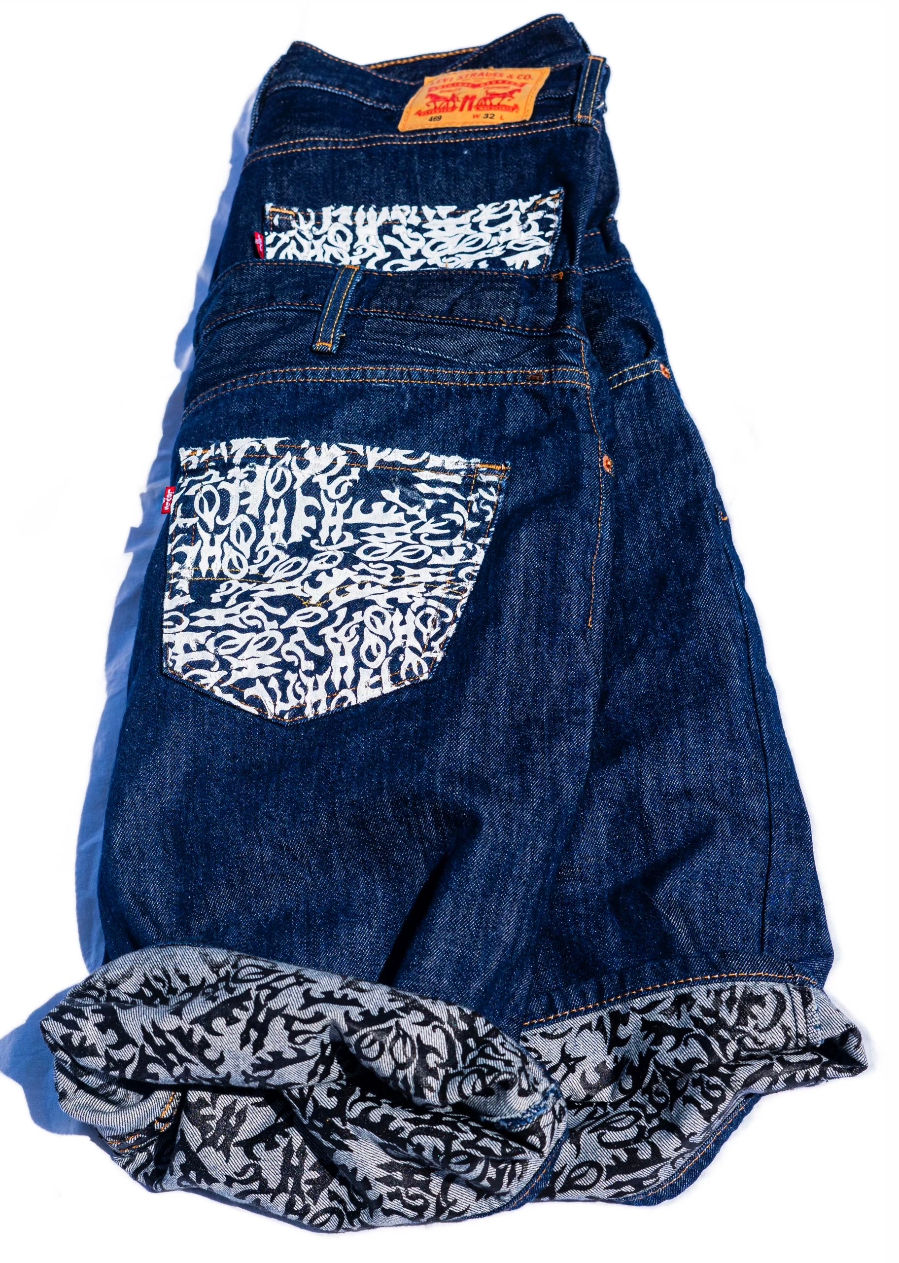 "RAW DENIM JORTS"